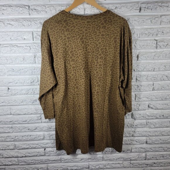 LIF Apparel Womens Top 3X Tee Tan Animal Print Ephesians 4:32 Be Kind NOV76E - Picture 6 of 9